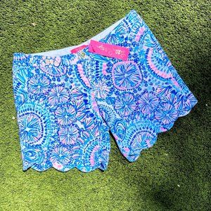 *NWT* Lilly Pulitzer Darci Knit Shorts - Blue Grotto Commotion in The Ocean